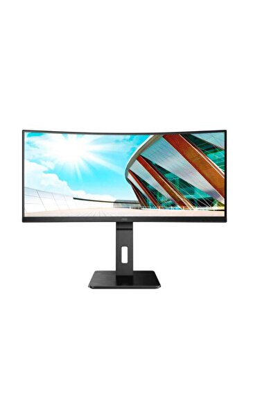 Aoc CU34P2A Monitor curbat UltraWide QHD VA de 34 de inci, 100Hz, difuzoare, ...