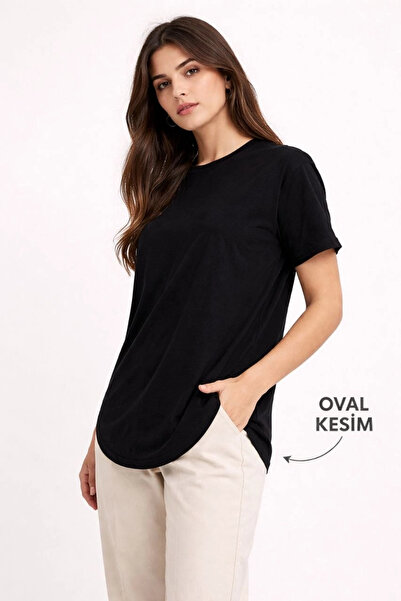Generic Brand Tricou de bază pentru femei, cu mânecă scurtă, decolteu rotund,...