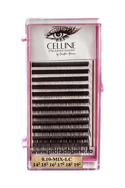 CELLINE EYELASHES Βλεφαρίδες σε τούφες, καμπυλότητα LC, μήκος 14-19 χιλιοστά ...