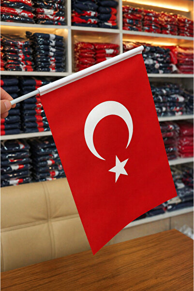 Dizayn Medya Baskı Merkezi 30x45cm Sopalı Türk Bayrağı Kaliteli 2 adet gönder...