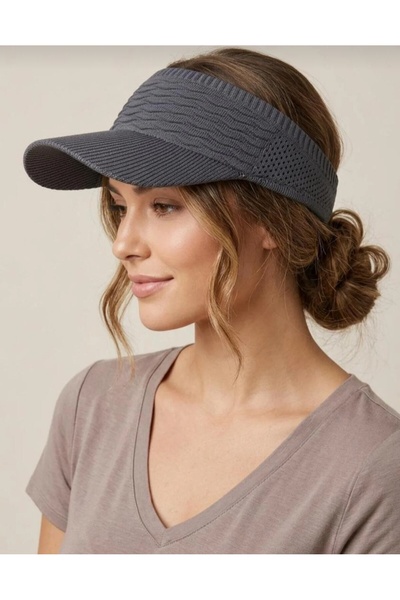 JHTshop Summer Knitted Textured Women's Visor Hat - Sports Style