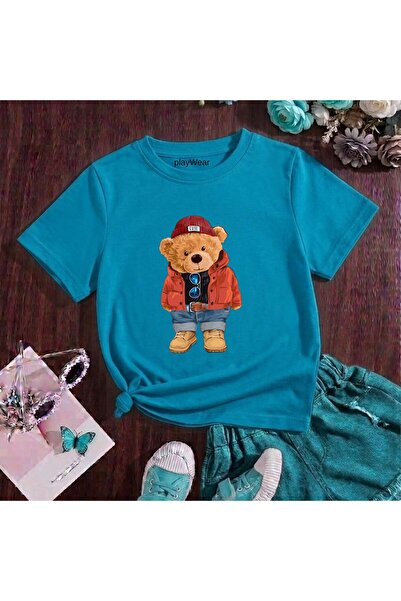 playwear Bot Gözlük Cute Printed 100% Cotton Crew Neck Παιδικό unisex μπλουζά...