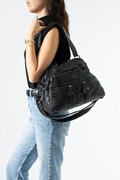 Baginn Y.S.Deri Γυναικεία Τσάντα Ώμου Vegan Δερμάτινη Τσάντα με Πολλές Τσέπες...