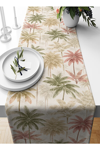 Bertille Home Palmiye Series 140X40 cm Digital Printed Runner (Palm Tree)