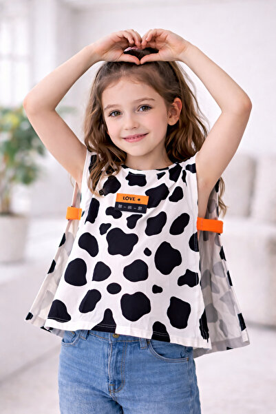 MİNİSHOOW Kız Çocuk Crop Atletli Panço Üst