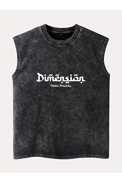 CLASSY.MODA Unisex Αμάνικο Υπερμεγέθες T-Shirt με στάμπα, Πλενόμενο, Street S...