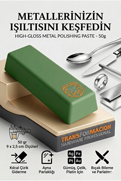 Transformacion Yeşil Cila 50gr Çelik, Platin, beyaz Altın, Titanyum ve Krom P...