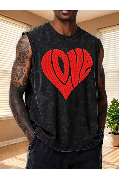 CLASSY.MODA Unisex Αμάνικο Υπερμεγέθες T-Shirt με στάμπα, Στυλ Street, Άνετη ...