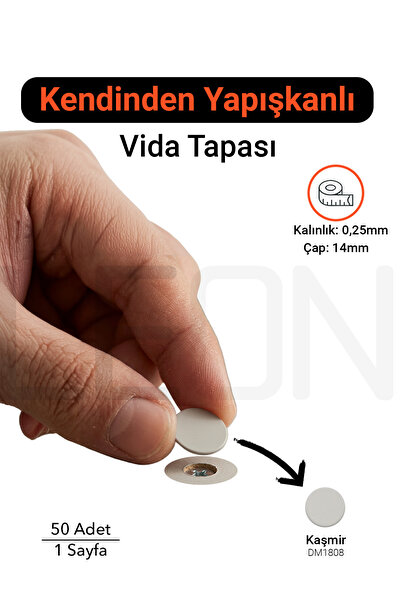 MATCHCAPS SCREW COVER Yapışkanlı Vida Tapası KAŞMİR Vida Kapatıcı Kapak Mobil...