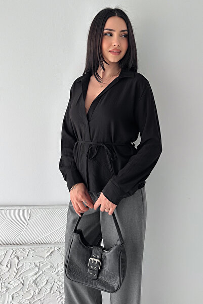 Noa&Noa Γυναικεία μπλούζα με διπλό γιακά – Κομψό βασικό πουκάμισο με λαιμόκοψη V