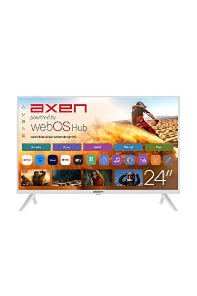 Axen AX24LEDI262C-B 24" 60 Ekran WebOS Smart HD Ready LED TV Beyaz (12V Deste...