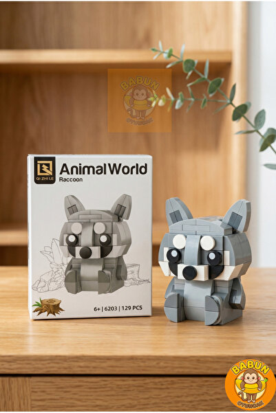 Bricks Raccoon Figure 3D Building Toys (129 Pieces) - Cute Animals Educationa...