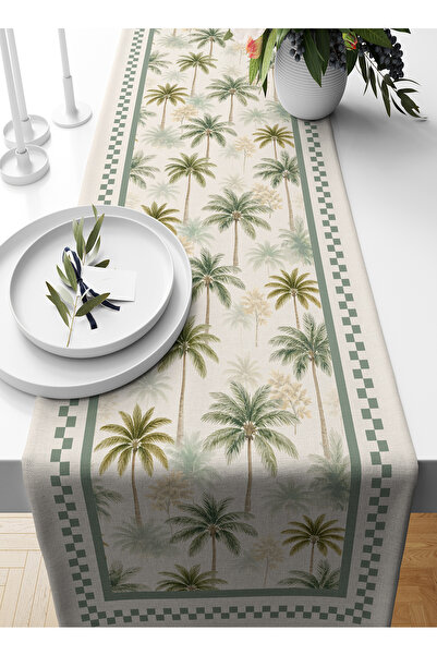 Bertille Home Palmiye Series 140X40 cm Digital Printed Runner (Palm Tree)