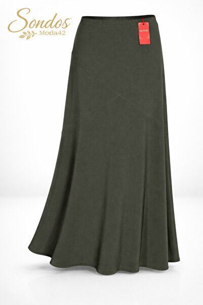 HESNA Women's Bensu Plus Size Sandy Cross Unlined Quality Skirt