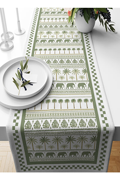Bertille Home Palmiye Series 140X40 cm Digital Printed Runner (Palm Tree)