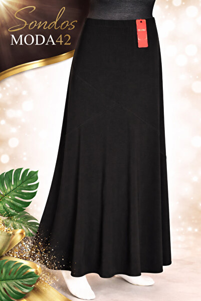 HESNA Γυναικεία φούστα Bensu Plus Size Sandy Cross χωρίς επένδυση υψηλής ποιό...