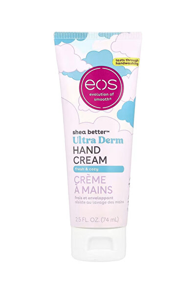 Eos كريم اليدين EOS، Shea Better™، Ultra Derm، منعش ومريح، 74 مل (2.5 أونصة س...