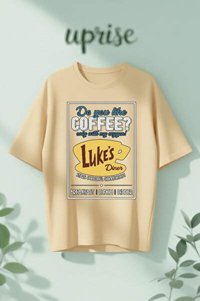 Vordevia Μπλουζάκι Gilmore Girls Lukes Diner με στάμπα, βαμβακερό, oversized