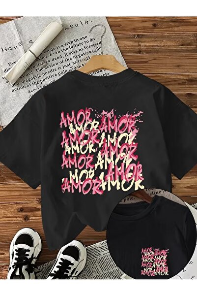 Marco Fresco Μπλουζάκι Unisex Amor με στάμπα Oversize Crew Neck