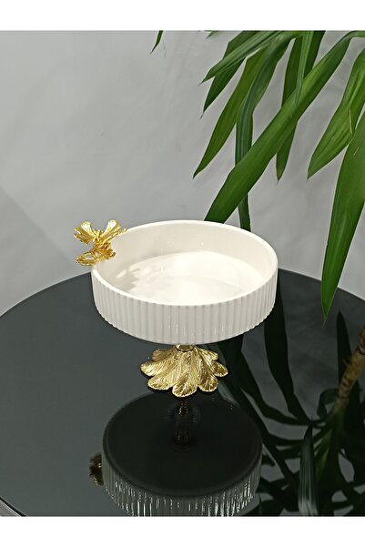 PARILTI HOME COLLECTİON Πορσελάνινο πιάτο με φιγούρες πεταλούδας και μαργαρίτ...