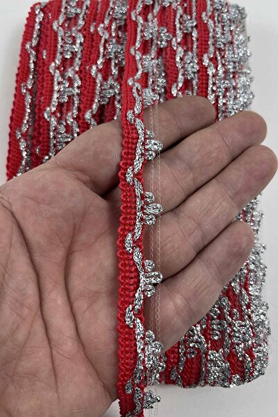 Hobigram Red Silver Hine Luxury Decorative Ribbon – Handcrafted Ornament 5 Me...