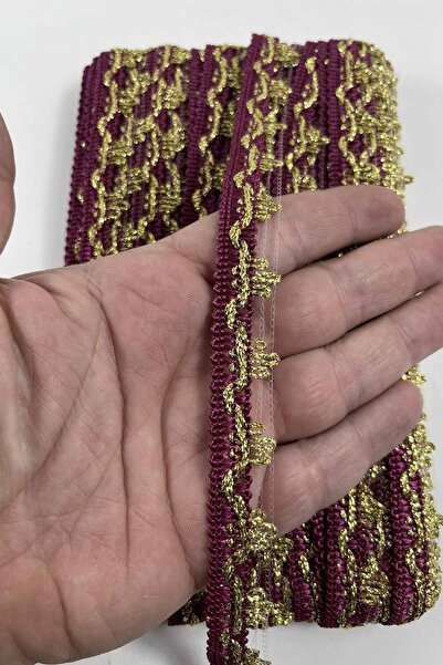 Hobigram شريط زخرفي فاخر ذهبي اللون من بوردو جولد هاين - زخرفة يدوية الصنع 5 ...