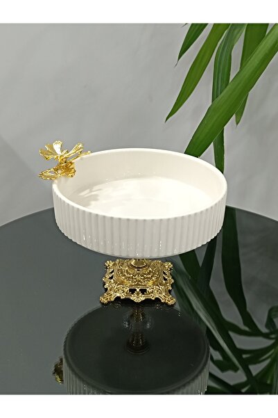 PARILTI HOME COLLECTİON Πορσελάνινο πιάτο με φιγούρες πεταλούδας και μαργαρίτ...