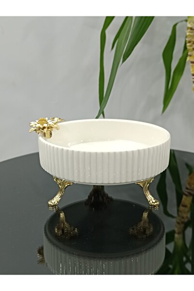 PARILTI HOME COLLECTİON Πορσελάνινο πιάτο με φιγούρες πεταλούδας και μαργαρίτ...