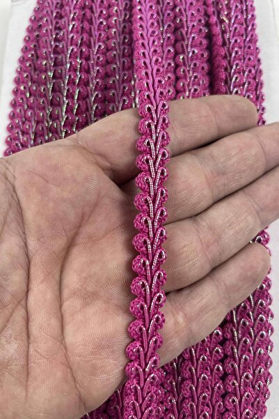 Hobigram Fuchsia Silver Glitter Nella Coach Horn Decorative Ribbon 5 Meters S...