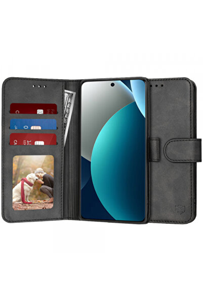 Techsuit Θήκη για Xiaomi Redmi Note 15 Pro 4G, Techsuit, Στυλ ημερολογίου, Μαύρο