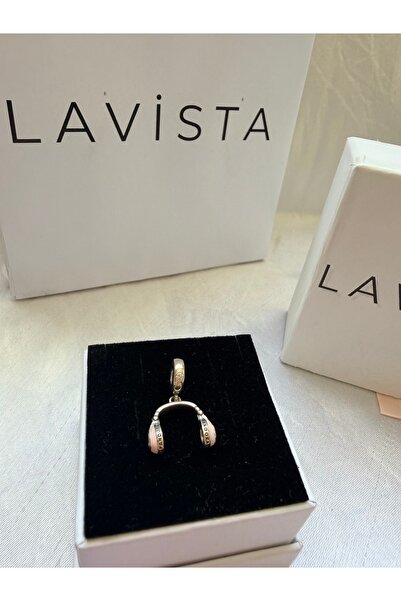 Lavista Silver Pembe Kulaklık Gümüş Charm’ı