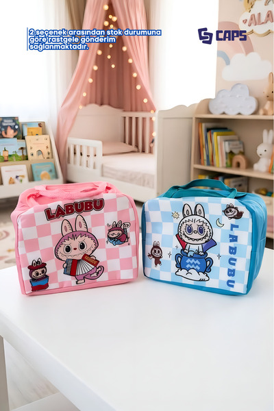 caps office Labubu Beslenme Çantası 22x11x18 cm | Isı Yalıtımlı Termal Lunch ...