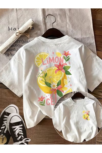 Marco Fresco Μπλουζάκι Unisex Lemon Cello με στάμπα Oversize Crew Neck