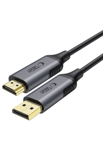 Tech-Protect Καλώδιο βίντεο Ultraboost, DisplayPort - HDMI, 4K, 2μ, Μαύρο