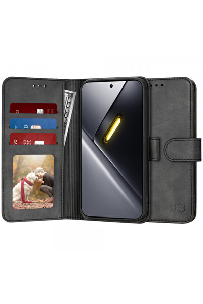 Techsuit Θήκη για Xiaomi Poco X8 Pro Max, Techsuit, Στυλ ημερολογίου, Μαύρο