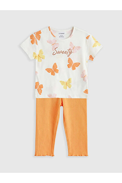 LC Waikiki LCW Παιδικό κολάν και κοριτσίστικο παντελόνι με στάμπα πεταλούδας ...