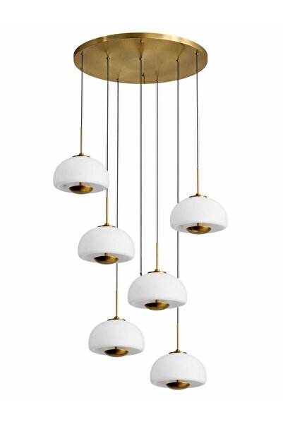 ecodesignline Elara Eskitme Cam Sarkıt Avize Modern Tasarım Opal Cam Salon Ho...