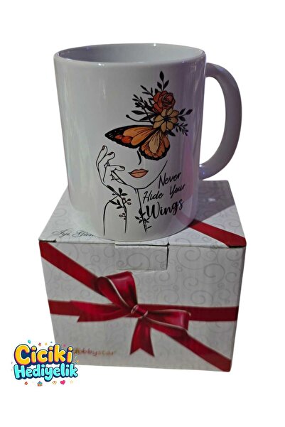ciciki hediyelik كوب سيراميك بتصميم مطبوع - كوب هدية