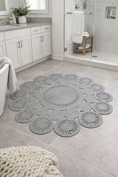 ÖZİMA CONCEPT Papatya Jüt Kilim, Paspas, Mutfak Halısı, Banyo Paspası, Oturma...