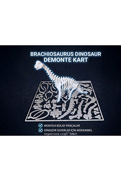 Mynivora Brachiosaurus Dinozor 3D Model Kit 12.5 cm Kendin Yap Puzzle Oyuncak