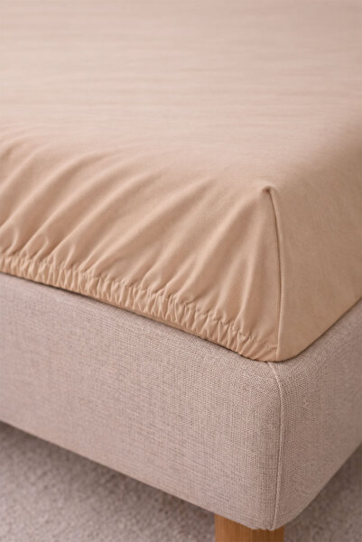 Nazik Home Βασικό βαμβακερό σατέν διπλό ελαστικό σεντόνι (160 x 200 εκ.)