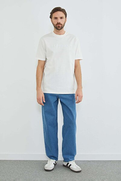 Fulla Moda Blugi largi cu fermoar