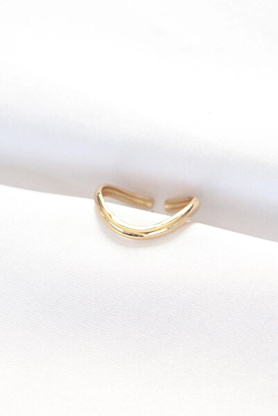 Marsilyan Nvdn- İetaks ™   Flat Gold Color Adjustable Ring Iegrs-Nvdn1