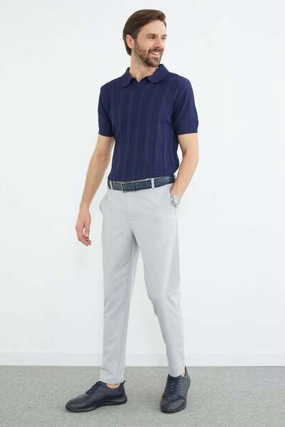 Fulla Moda Tie-Waist Textured Trousers
