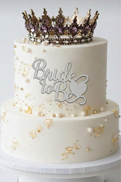 NEWPARİ Pasta Önü Yazısı Bride To Be Gümüş Pleksi Yazı-Bekarlığa veda & Bride...