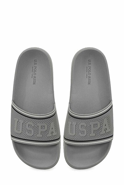 U.S. Polo Assn. Erkek Lacivert/Gri Havuz ve Plaj Terliği - Ortopedik Tabanlı ...