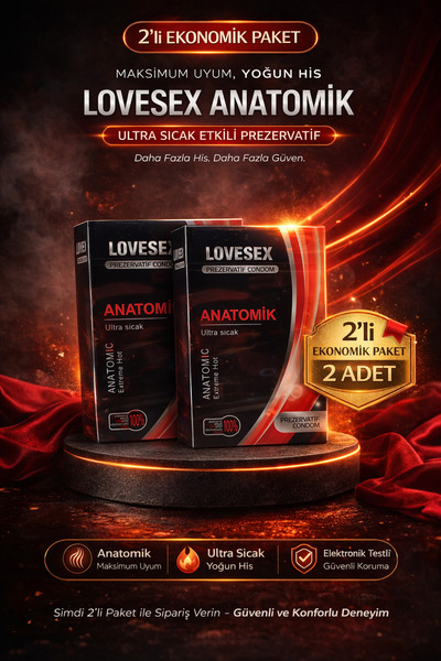 Bezos Lovesex Anatomik Prezervatif Ultra Sıcak Etkili Kondom Yüksek Hassasiye...