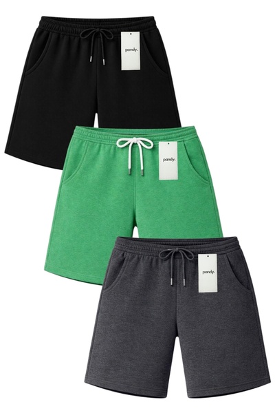 pandy 3-Pack Full-Fit Unisex Basic Shorts