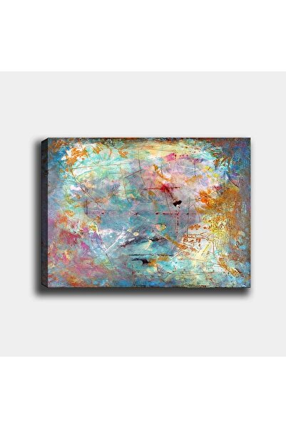 OEM Pictură decorativă Re-Bloom, model abstract, lemn/pânză, multicolor, 70 x...