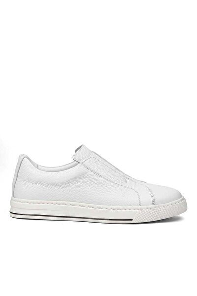Celal Gültekin Erkek Beyaz Kalın Tabanlı Deri Sneaker